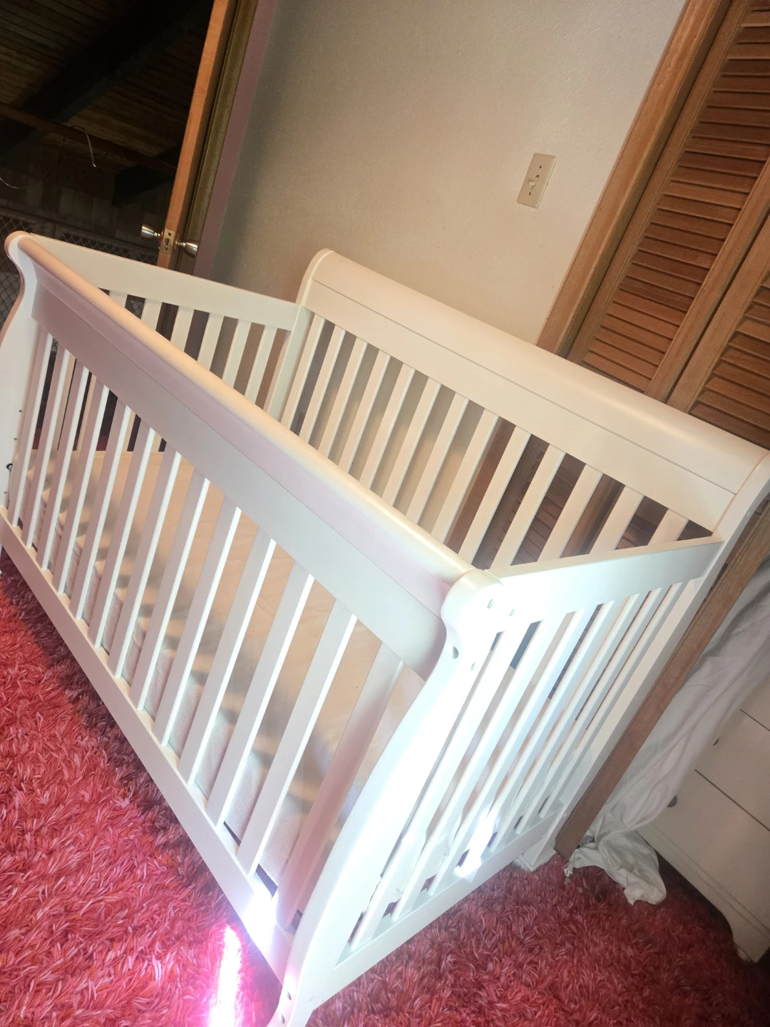 White solid wood Baby Crib - photo 4