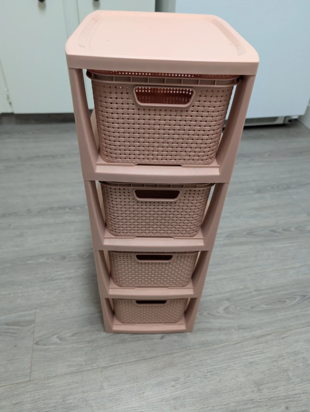 Pink 4-Drawer Storage Unit