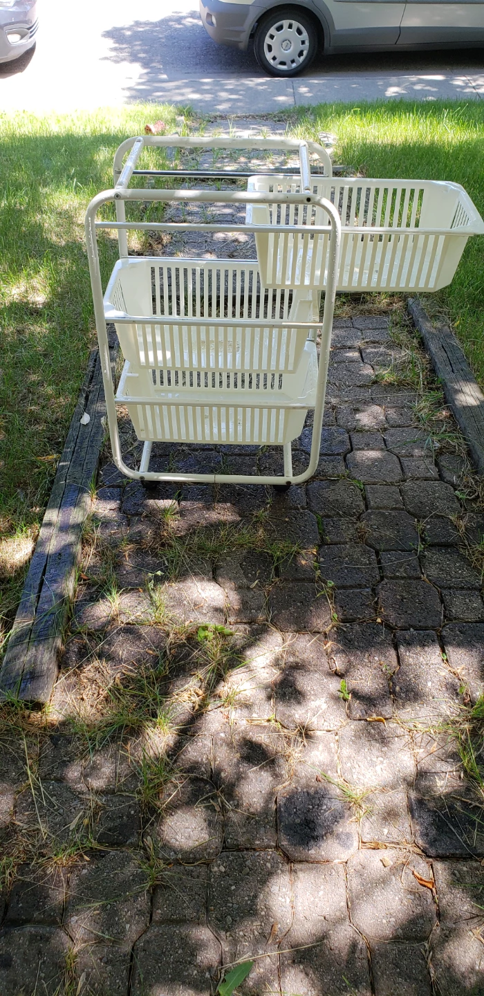 3-Tier Rolling Storage Cart with Baskets