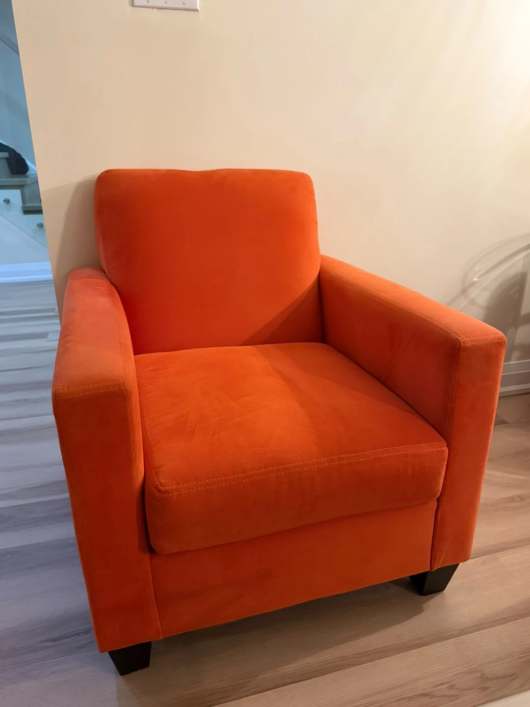 Orange suede Sofa Set - photo 2