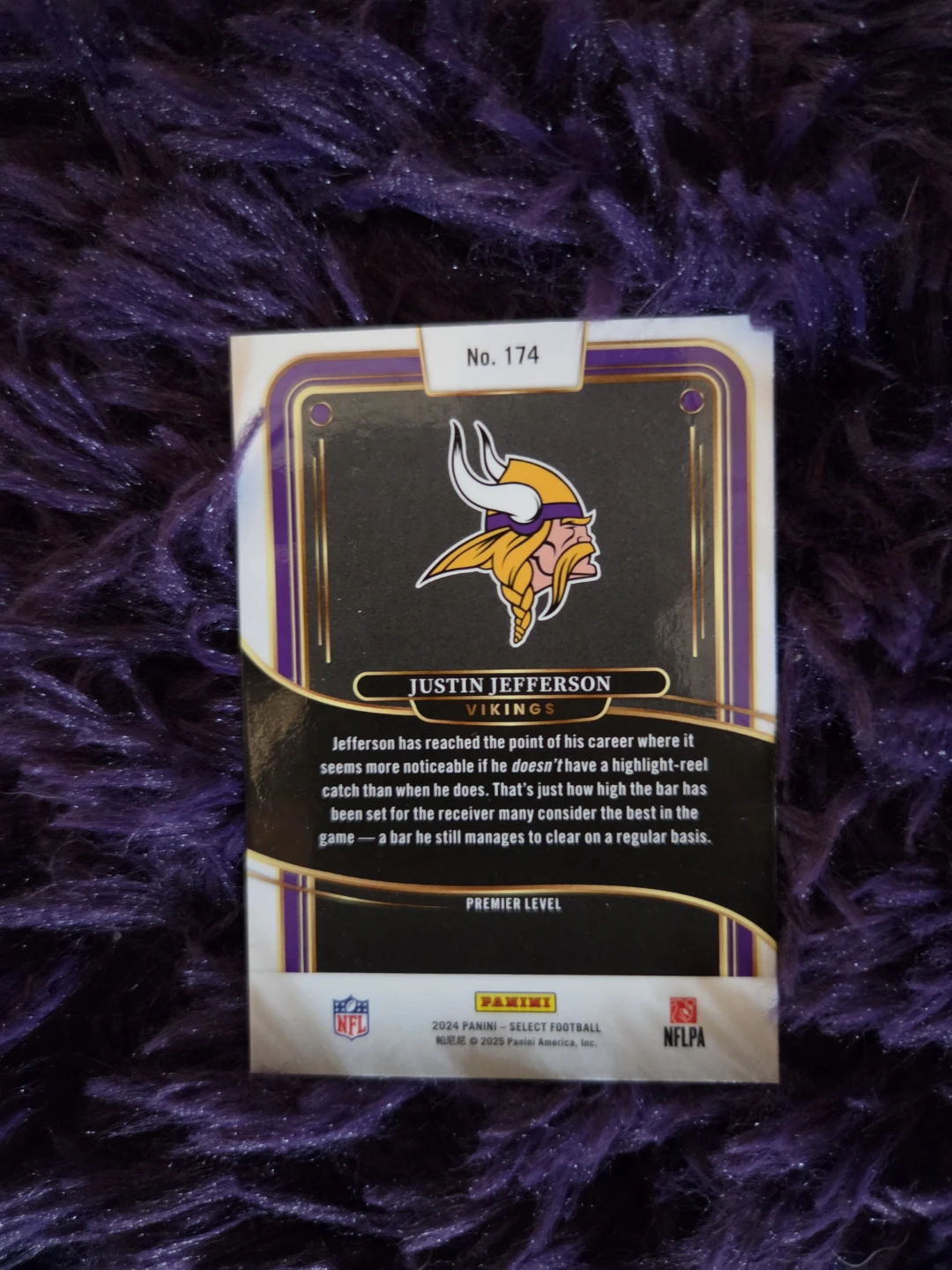 2024 Panini Select Justin Jefferson Football Card - photo 2