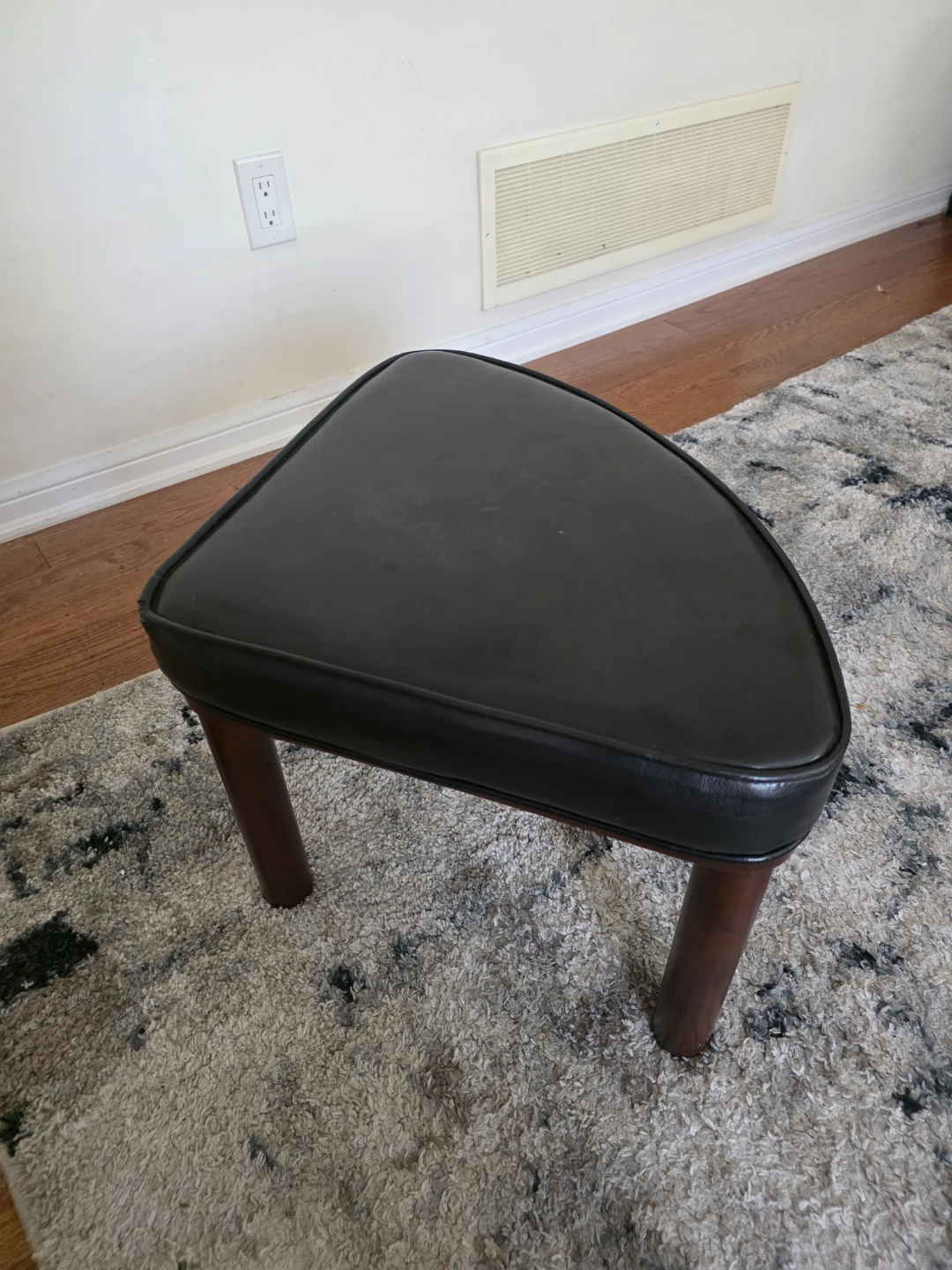 Space-Saving Triangular Accent Stool / Corner Ottoman