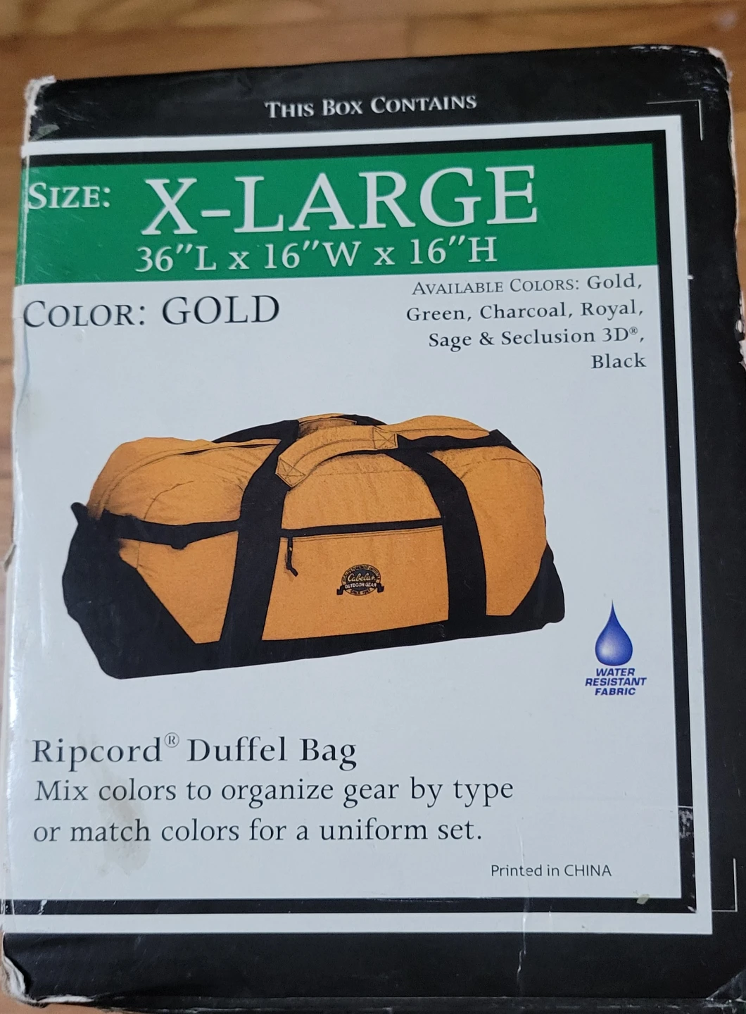 Cabela's Ripcord Duffel Bag X-Large Gold
