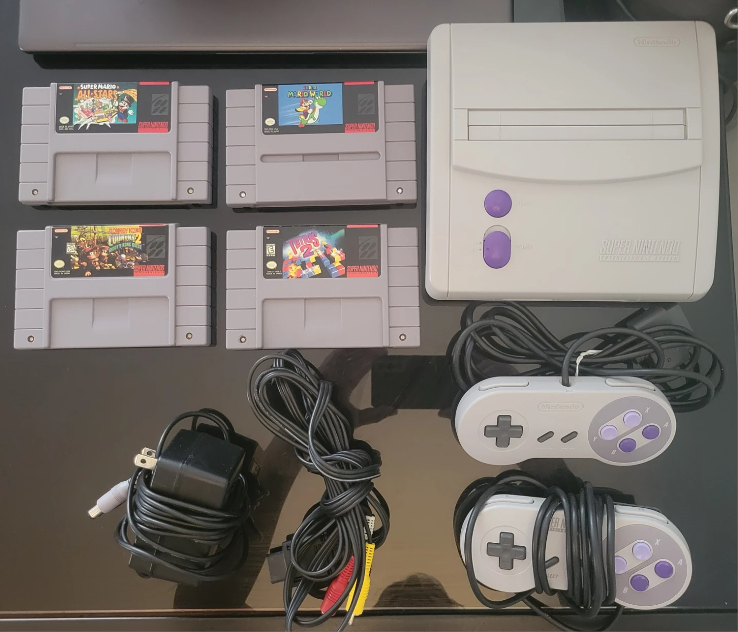 Original Super Nintendo SNES Console Bundle