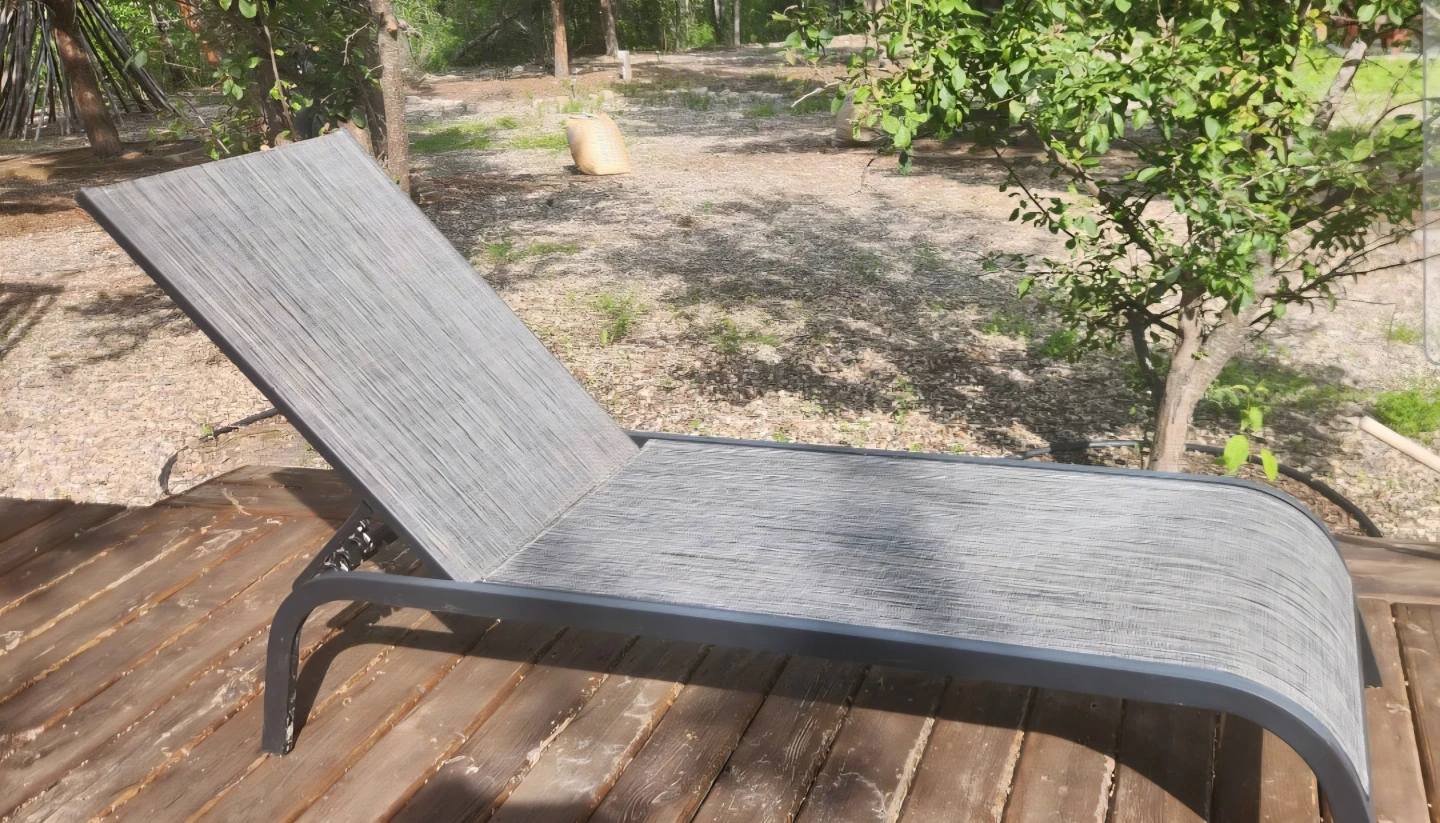 Grey Outdoor Chaise Lounge Chair
