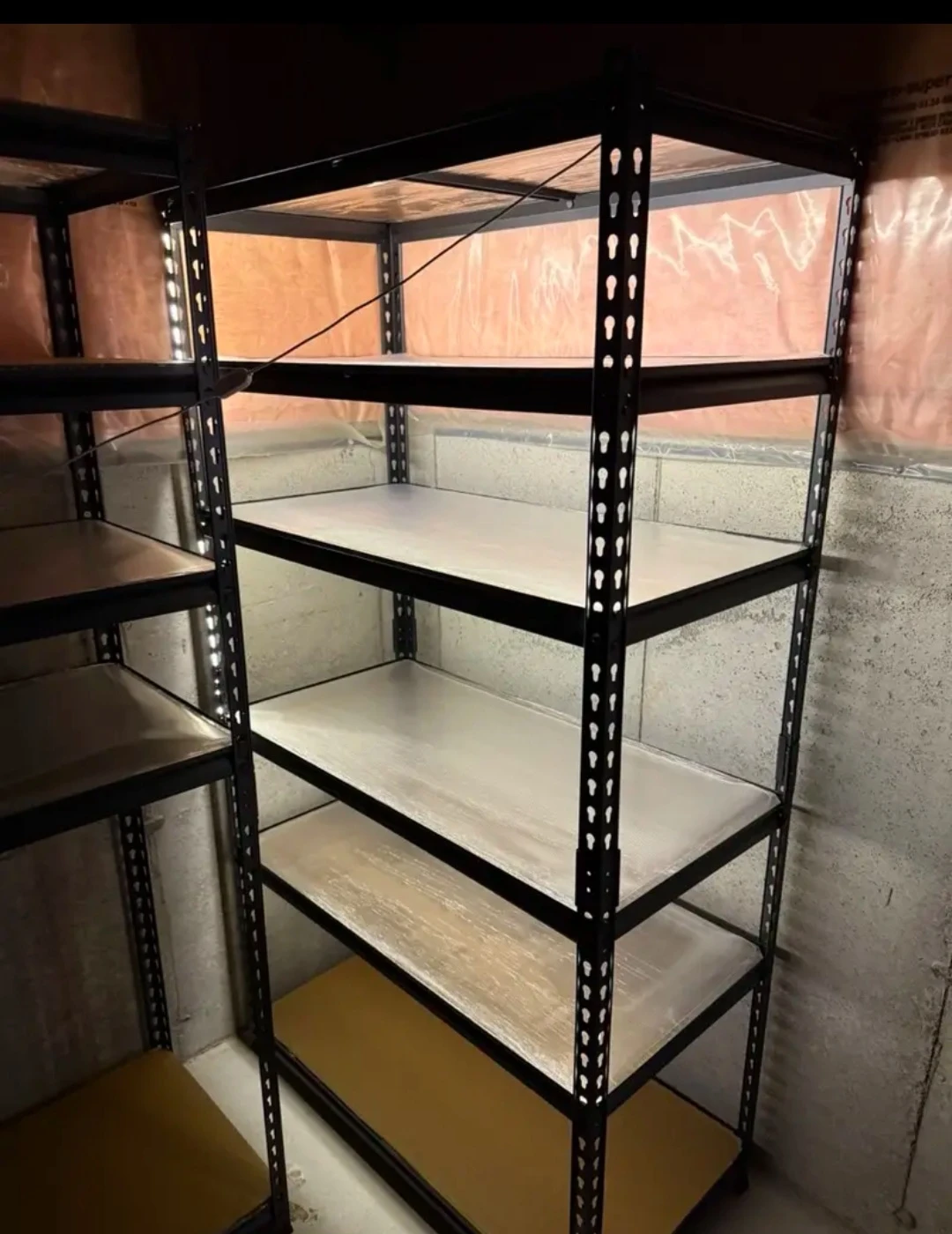 5-Tier Black Metal Shelving Unit