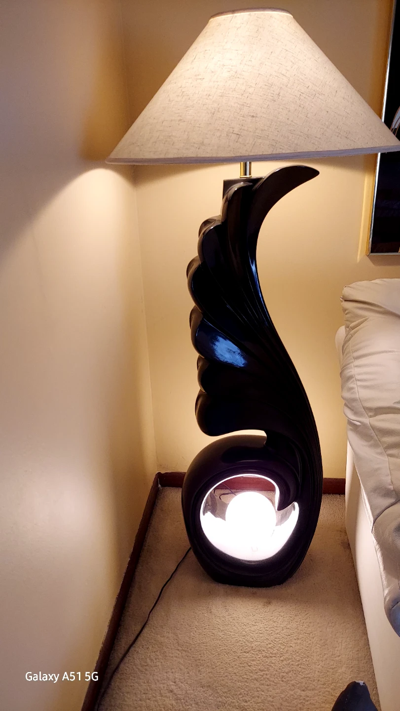 Unique Black Sculptural Floor Lamp - photo 4