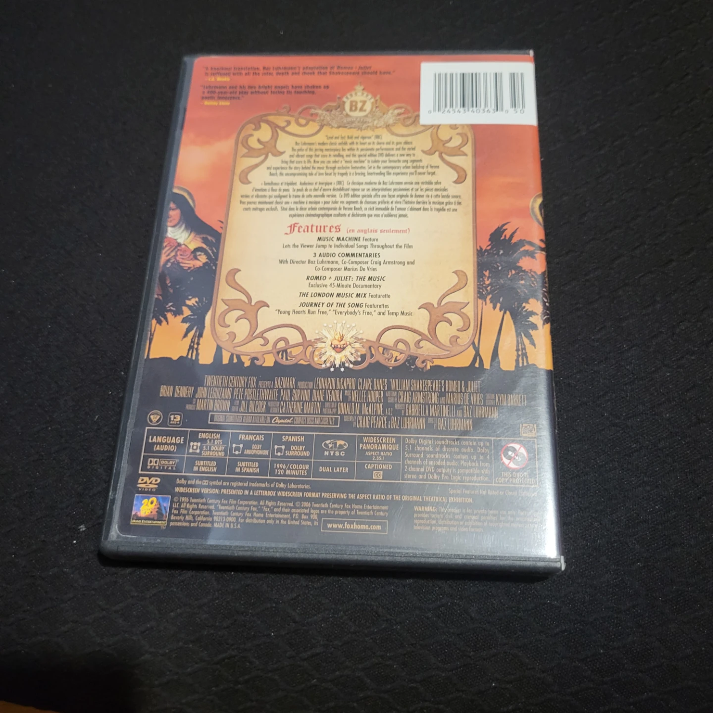 William Shakespeare's Romeo + Juliet Music Edition DVD - photo 2