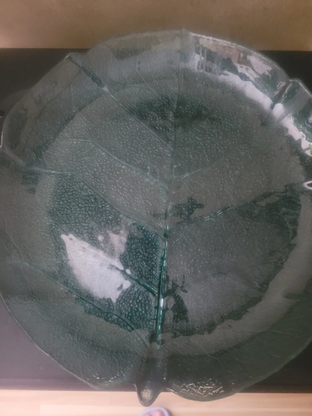 Vintage Arcoroc France Aspen Plates | Turquoise Leaf Plate