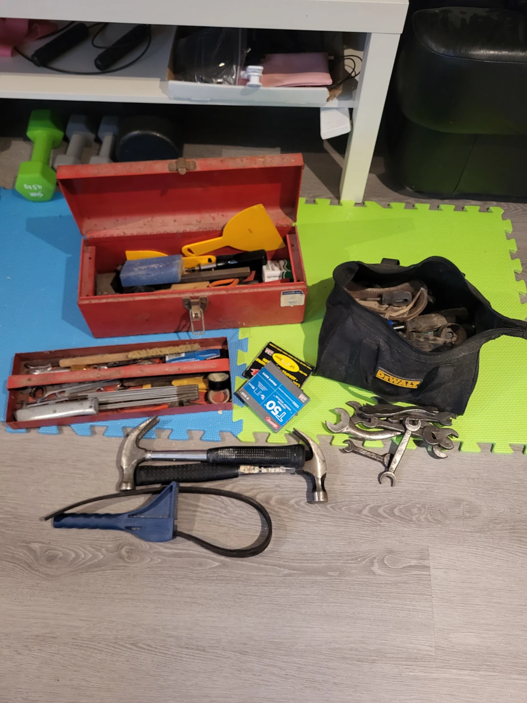 Assorted Hand Tools and Toolboxes