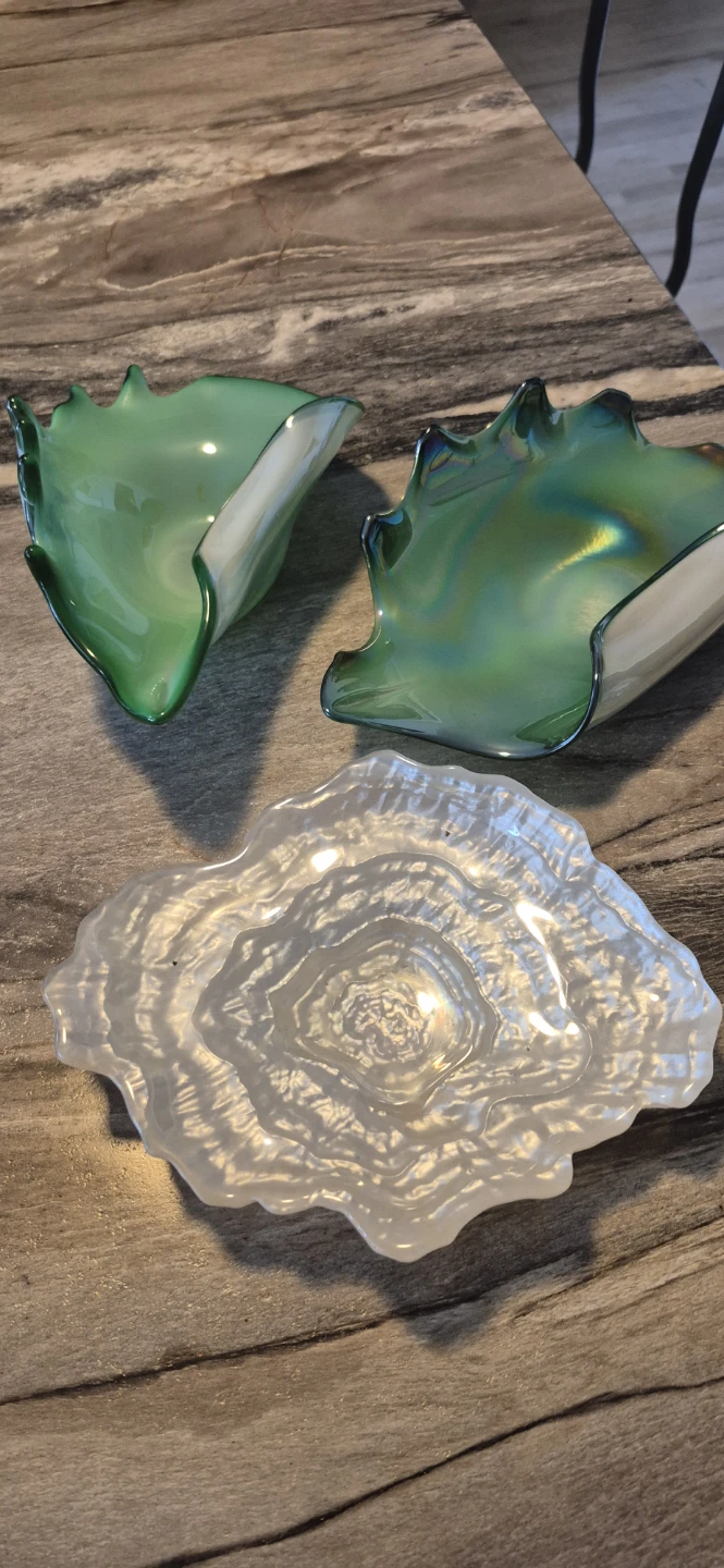 Beach themed decorative glass bowls