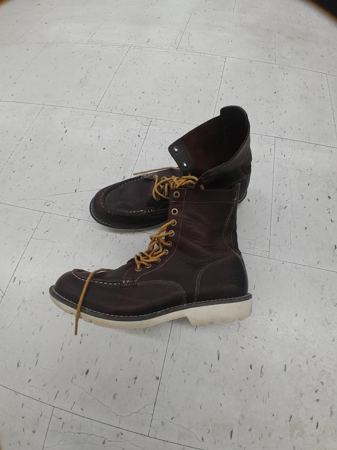 Men's Brown Leather Original Timberland Size 9.5 - photo 3