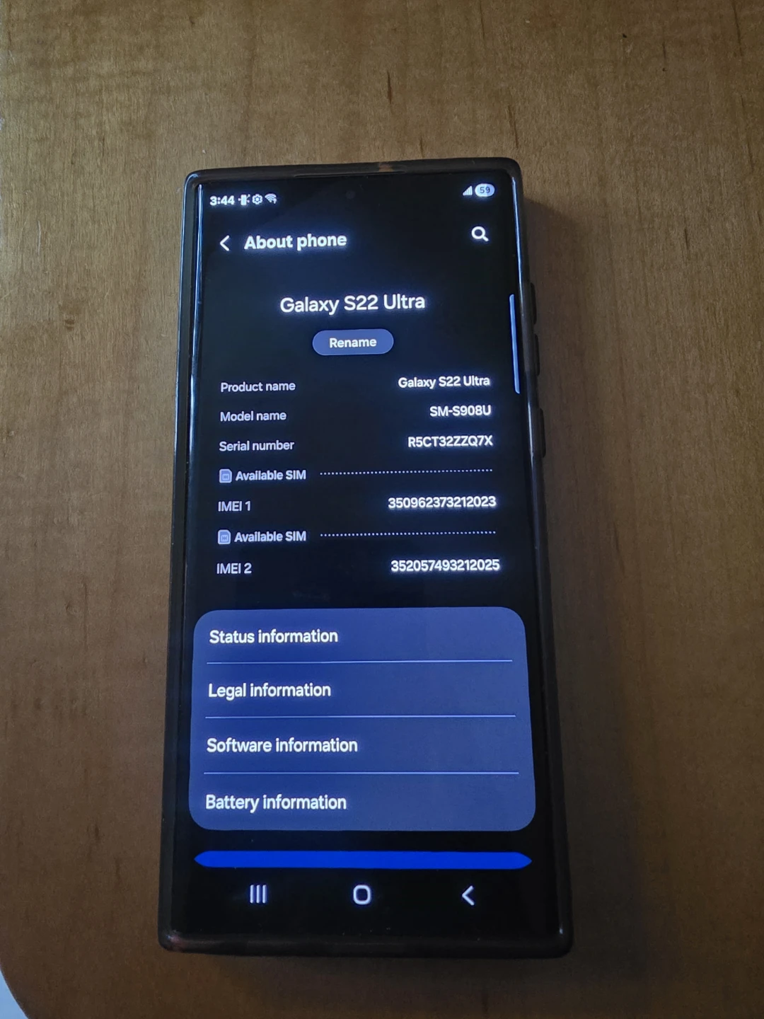 Samsung Galaxy S22 Ultra SM-S908U