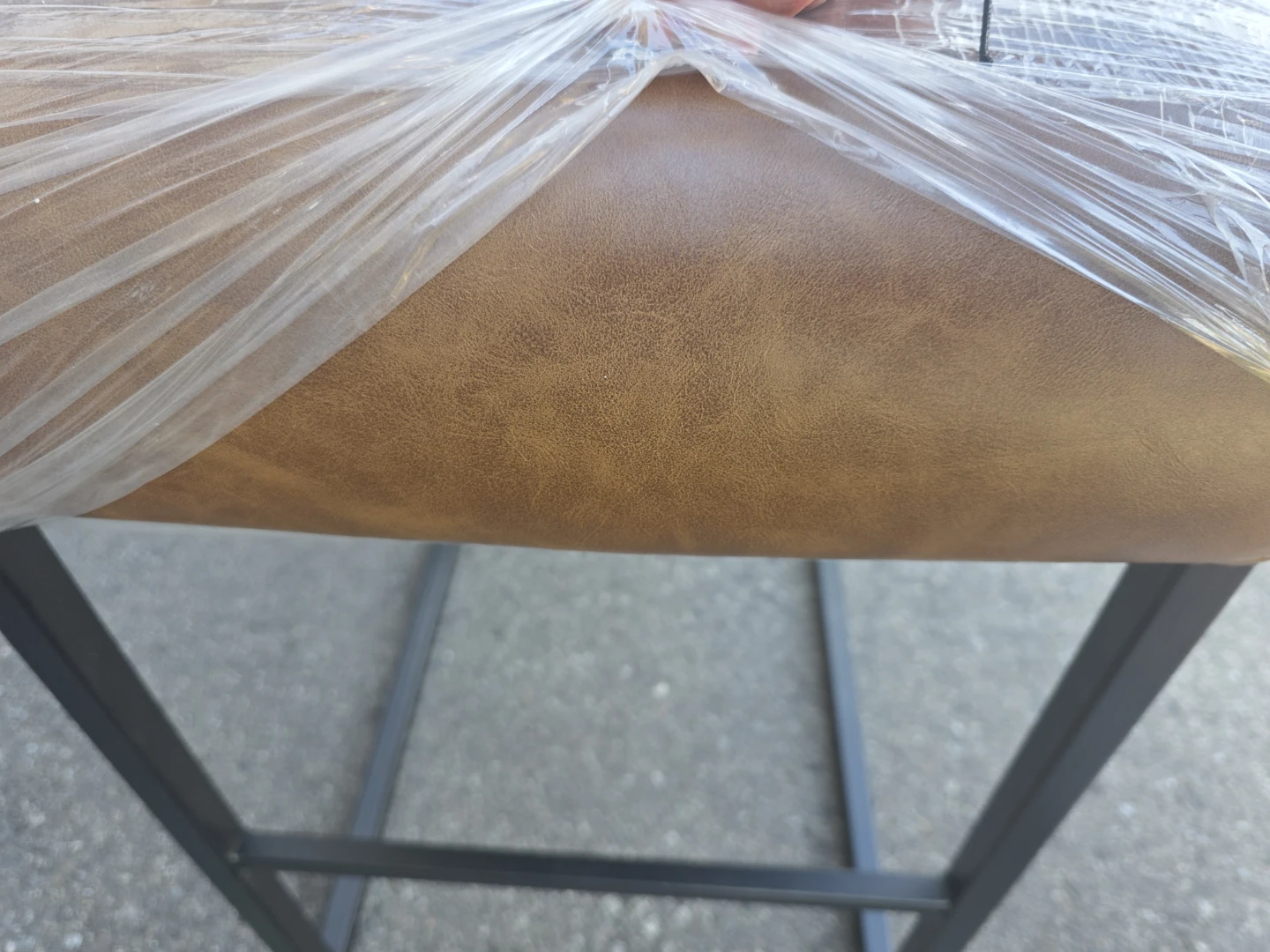 Brown Faux Leather Bar Stool - photo 4