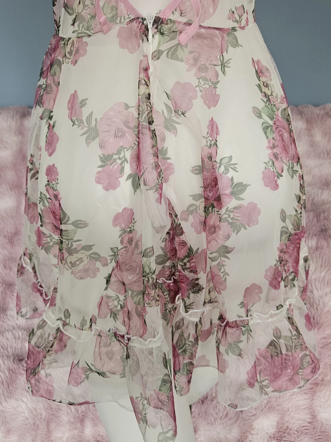 Floral Print Babydoll Dress - photo 5