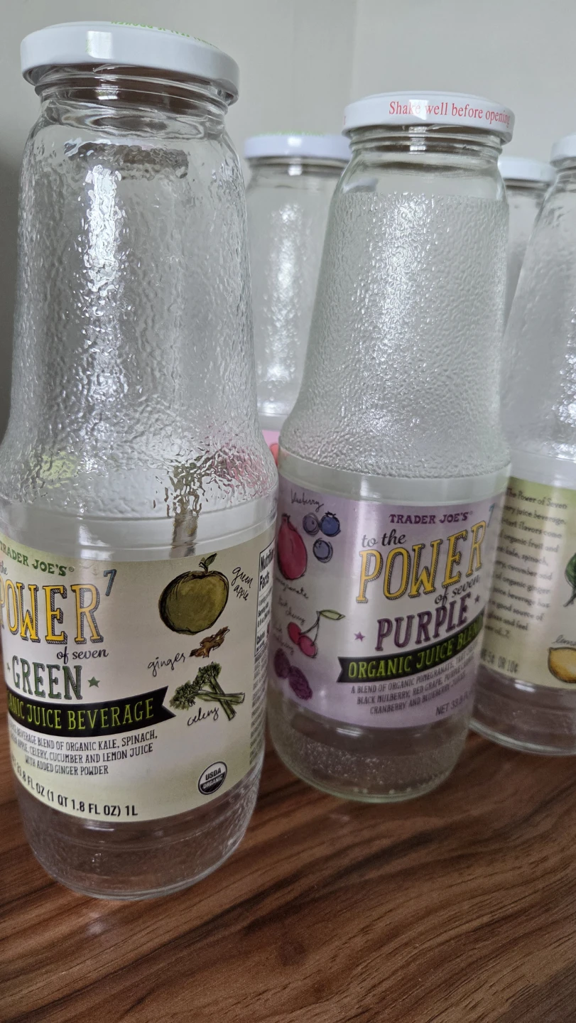 6x Trader Joe's Glass Bottles – 1L Each – Cleaned & Reusable - photo 3