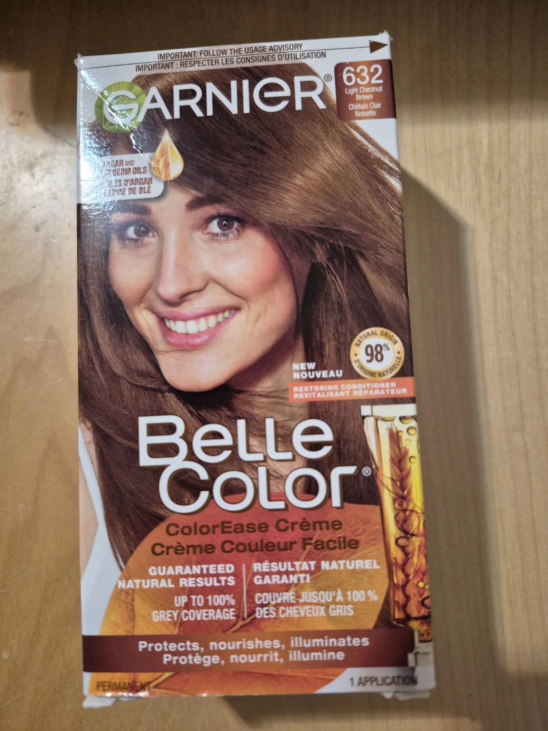 BNIB)Garnier Belle Color Light Chestnut Brown Hair Colour