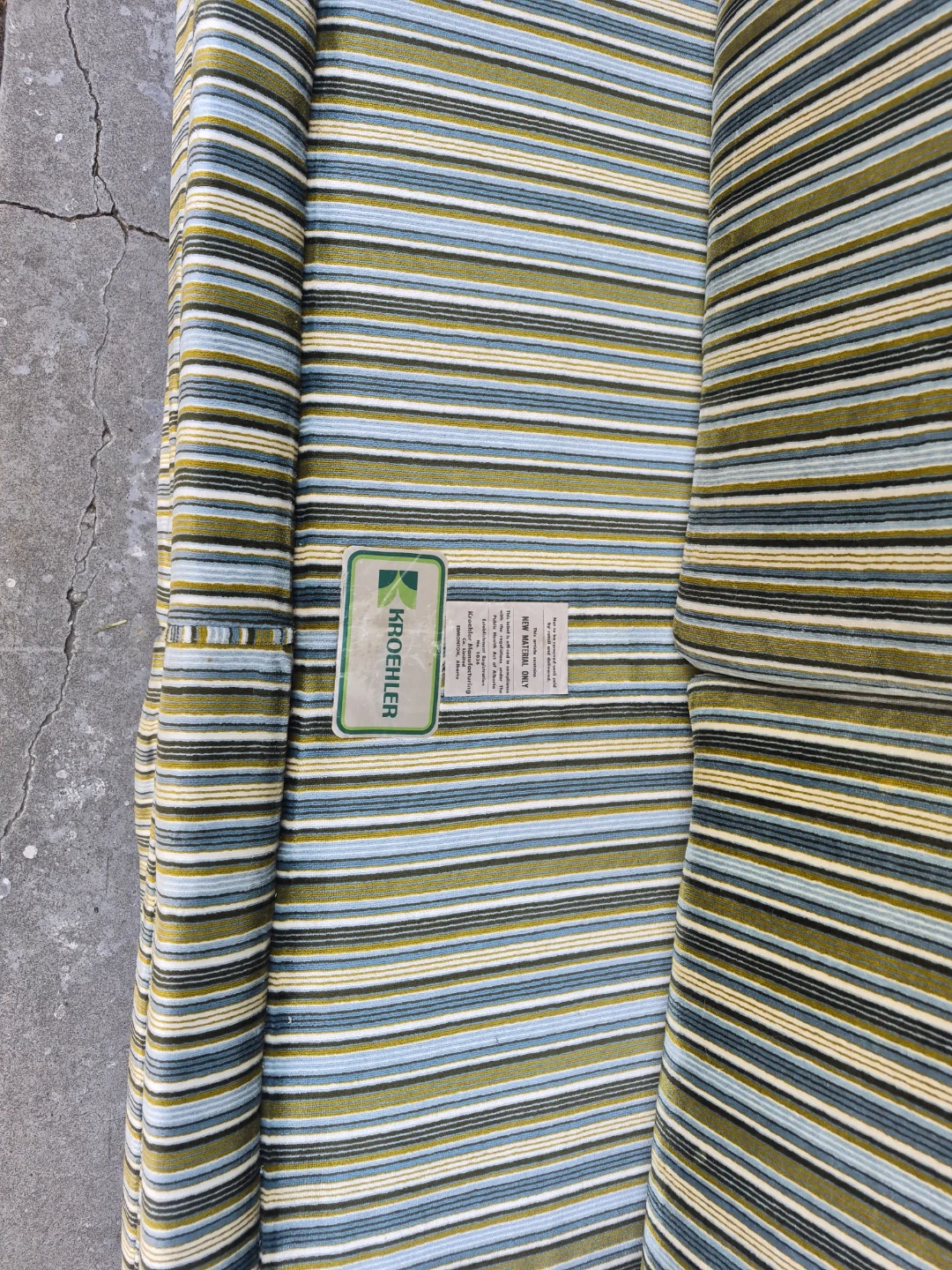 Rare KROEHLER Striped Armchair - photo 4