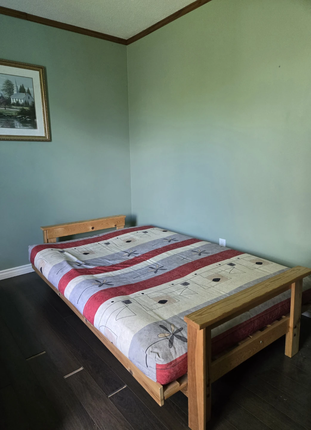 Futon Sofa Bed with All Wood Frame - photo 2