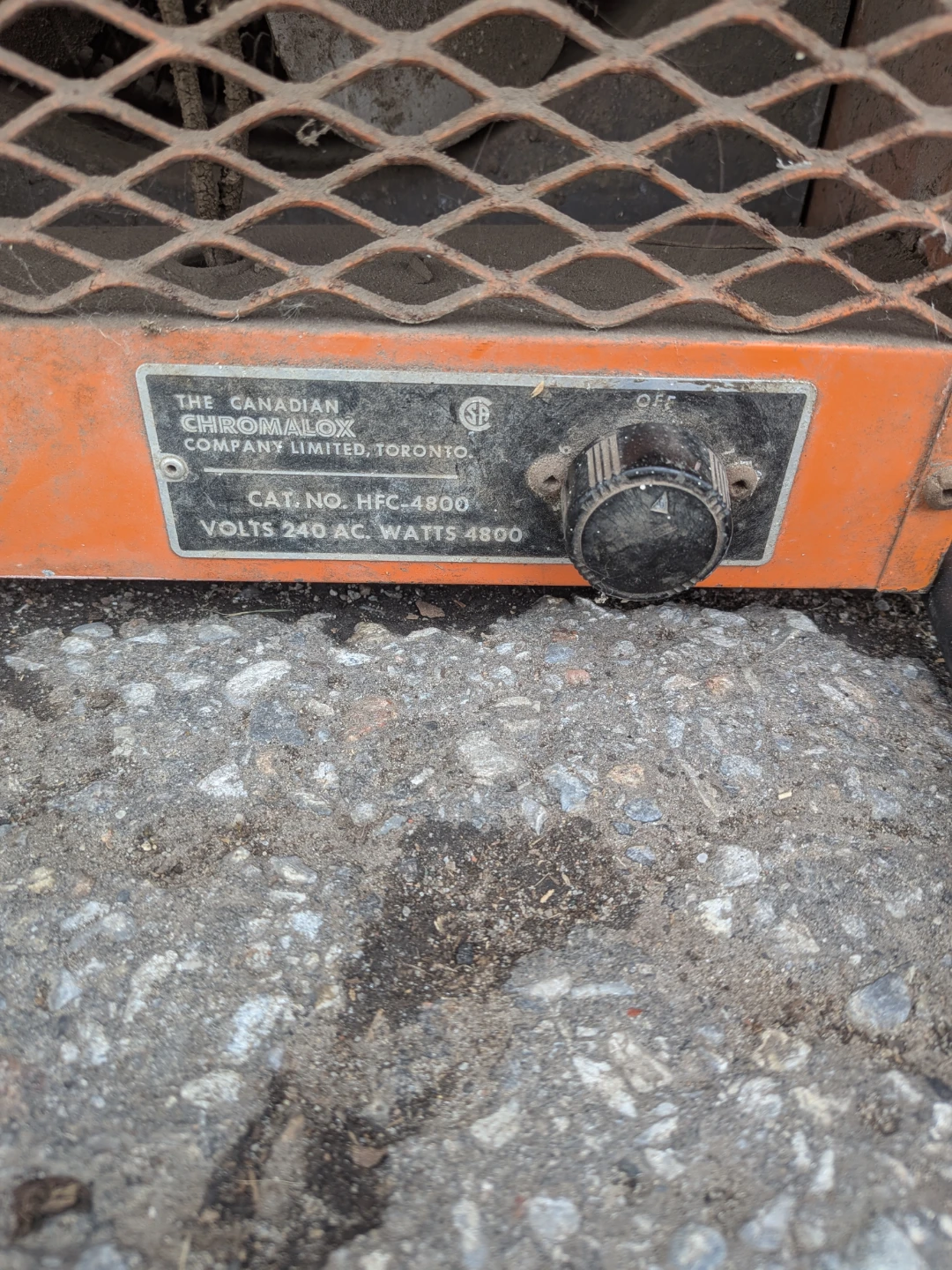 Canadian Chromalox HFC-4800 Electric Heater - photo 2
