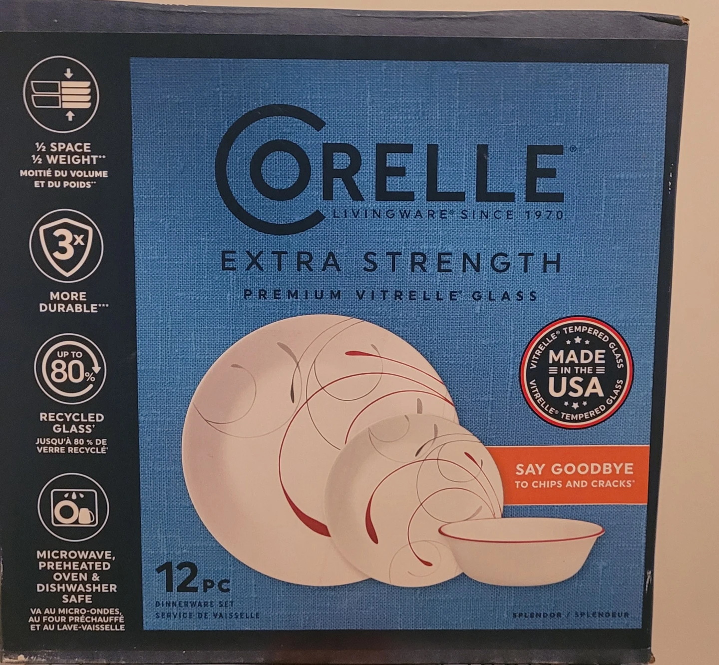 Corelle Extra Strength Dinnerware Set - 12pc