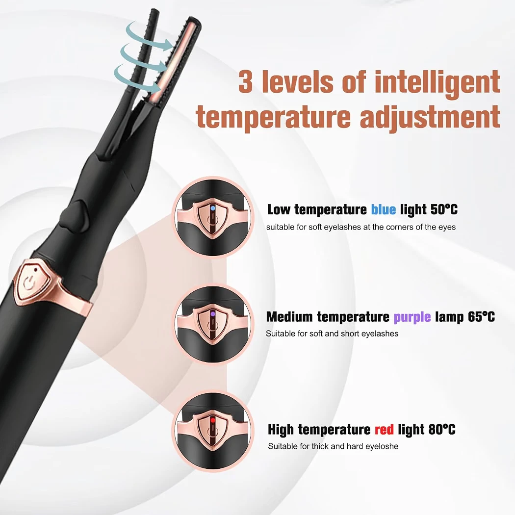 New in Box! Heated Eyelash Curler - 3 Temperature Settings - photo 4