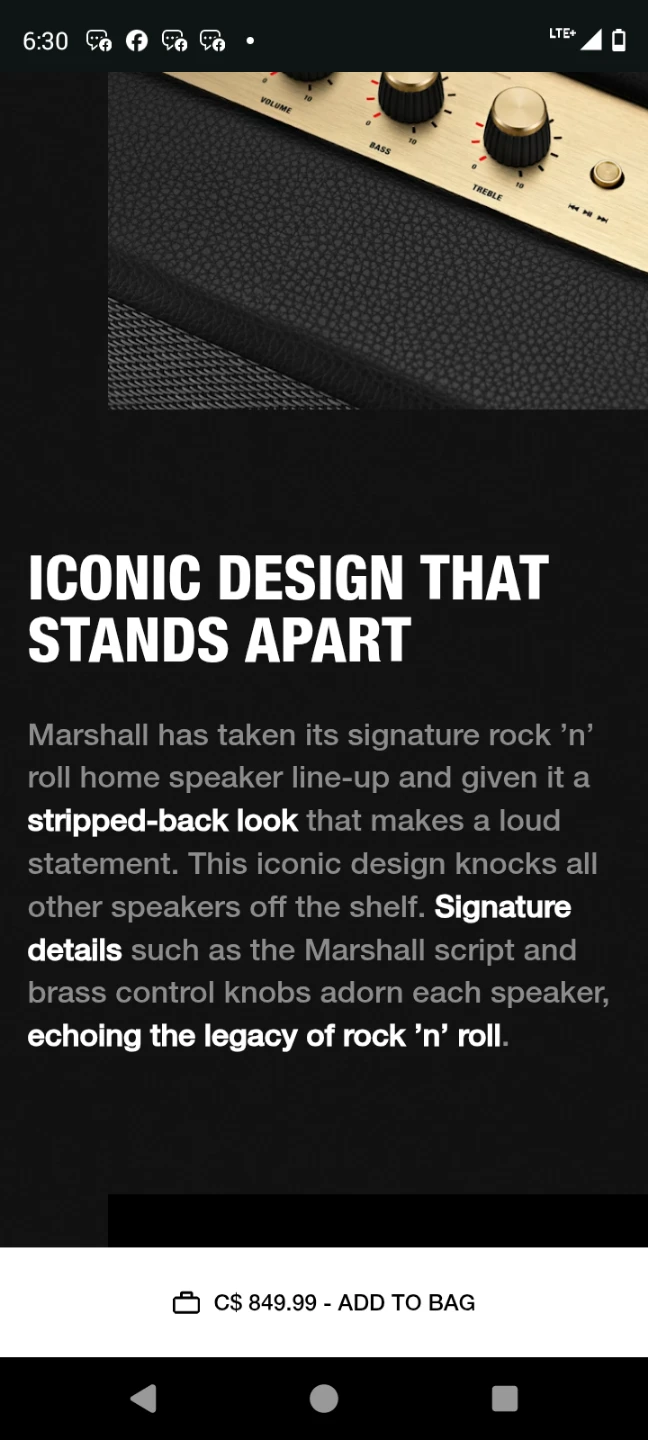 Marshall Acton III Bluetooth Speaker - photo 3