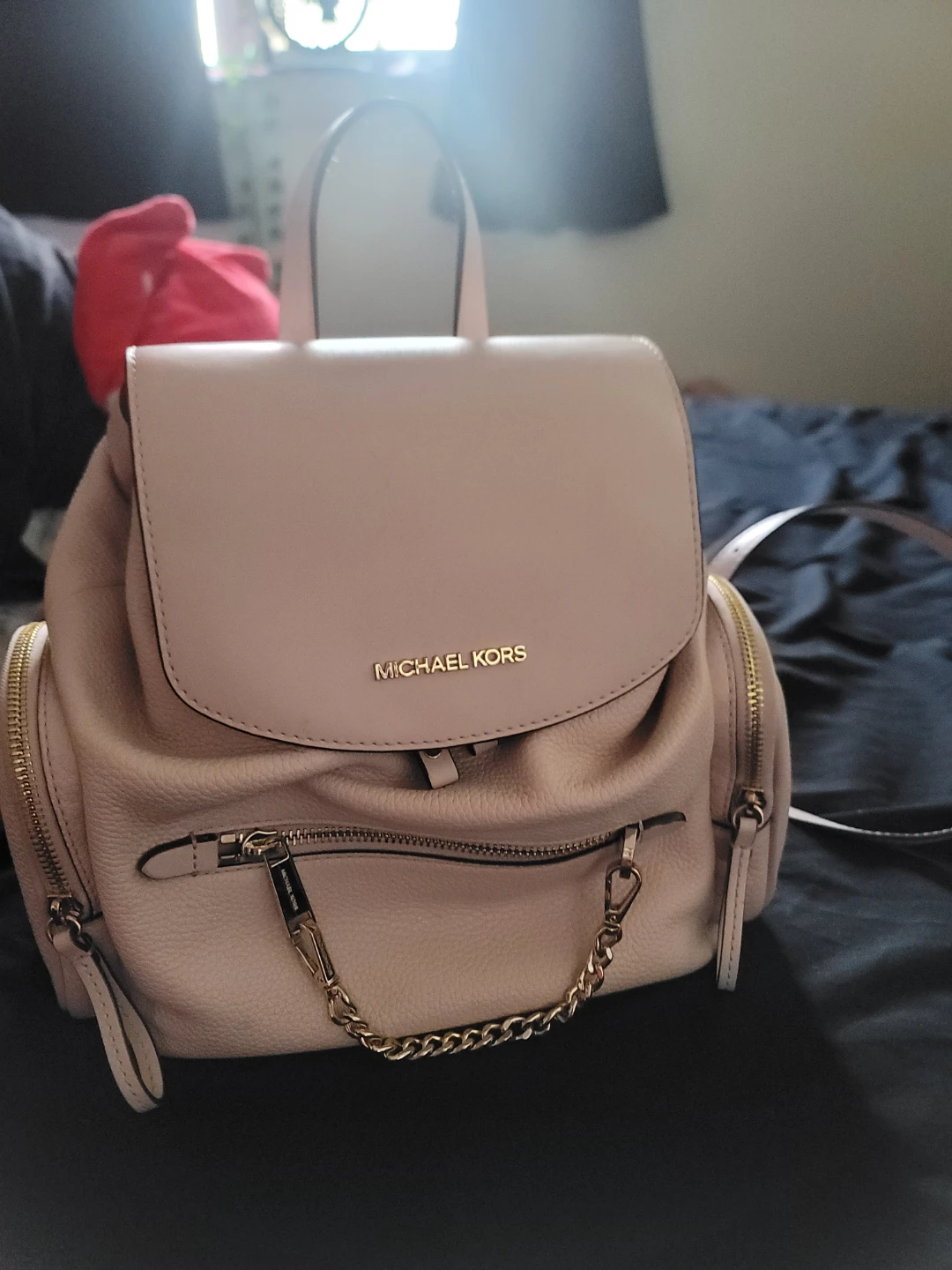 Michael Kors Pink Leather Backpack