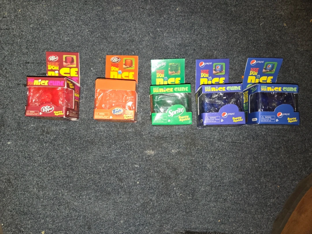 NEE DOH Nice Cube Squishy Toys (Dr. Pepper, Sprite, Pepsi)