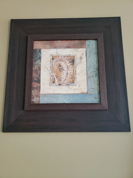 Framed Art Print - Fossil Design