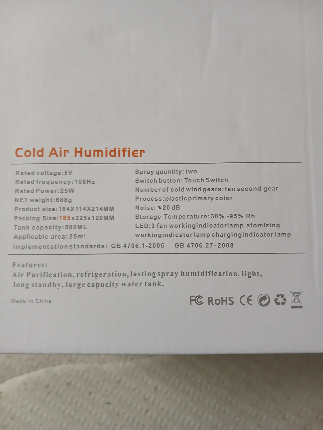 Cold Air Humidifier & Fan - photo 4