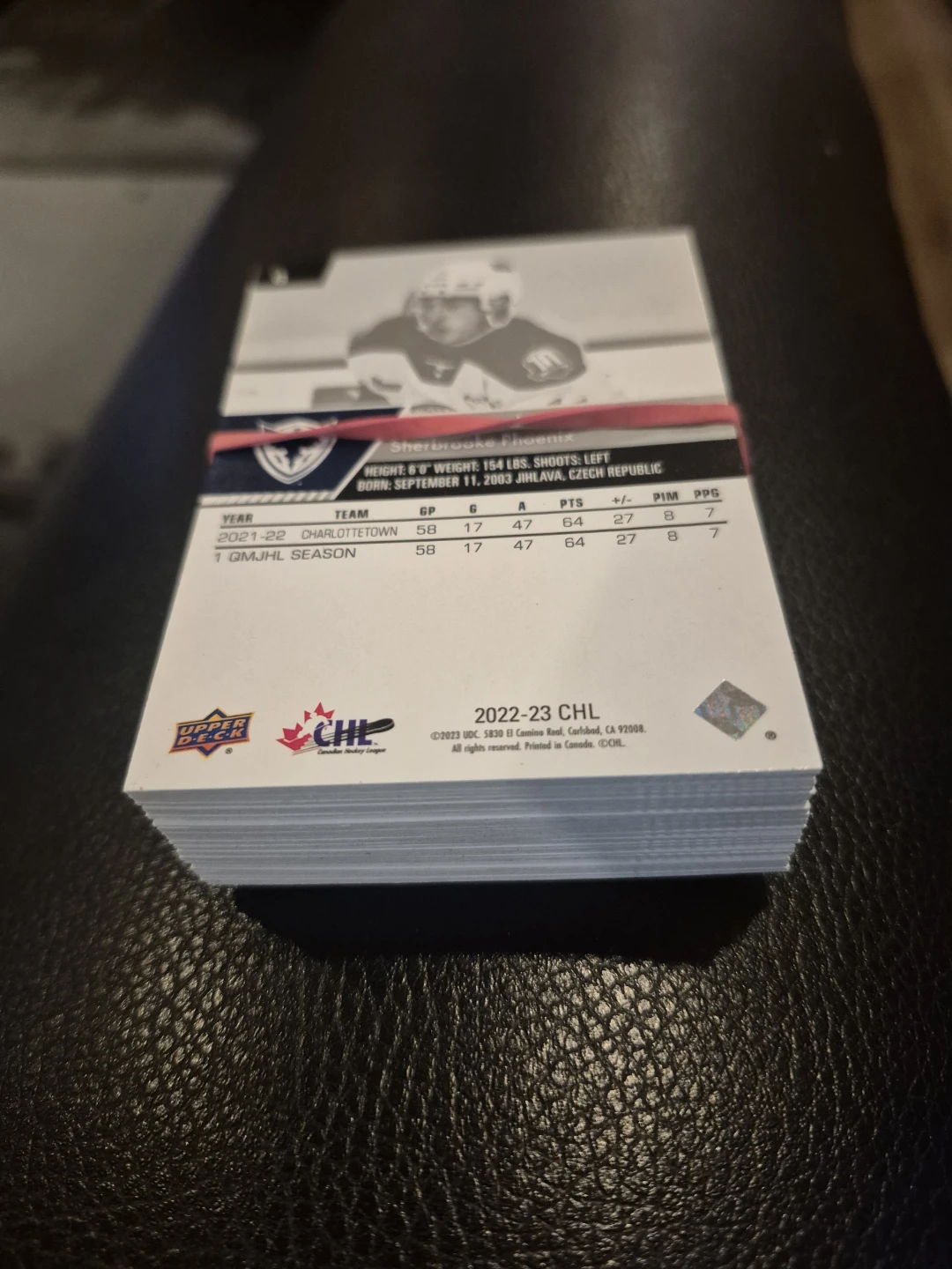 Upper Deck 2022-23 CHL Hockey Card Set - Peter Reyno - photo 2