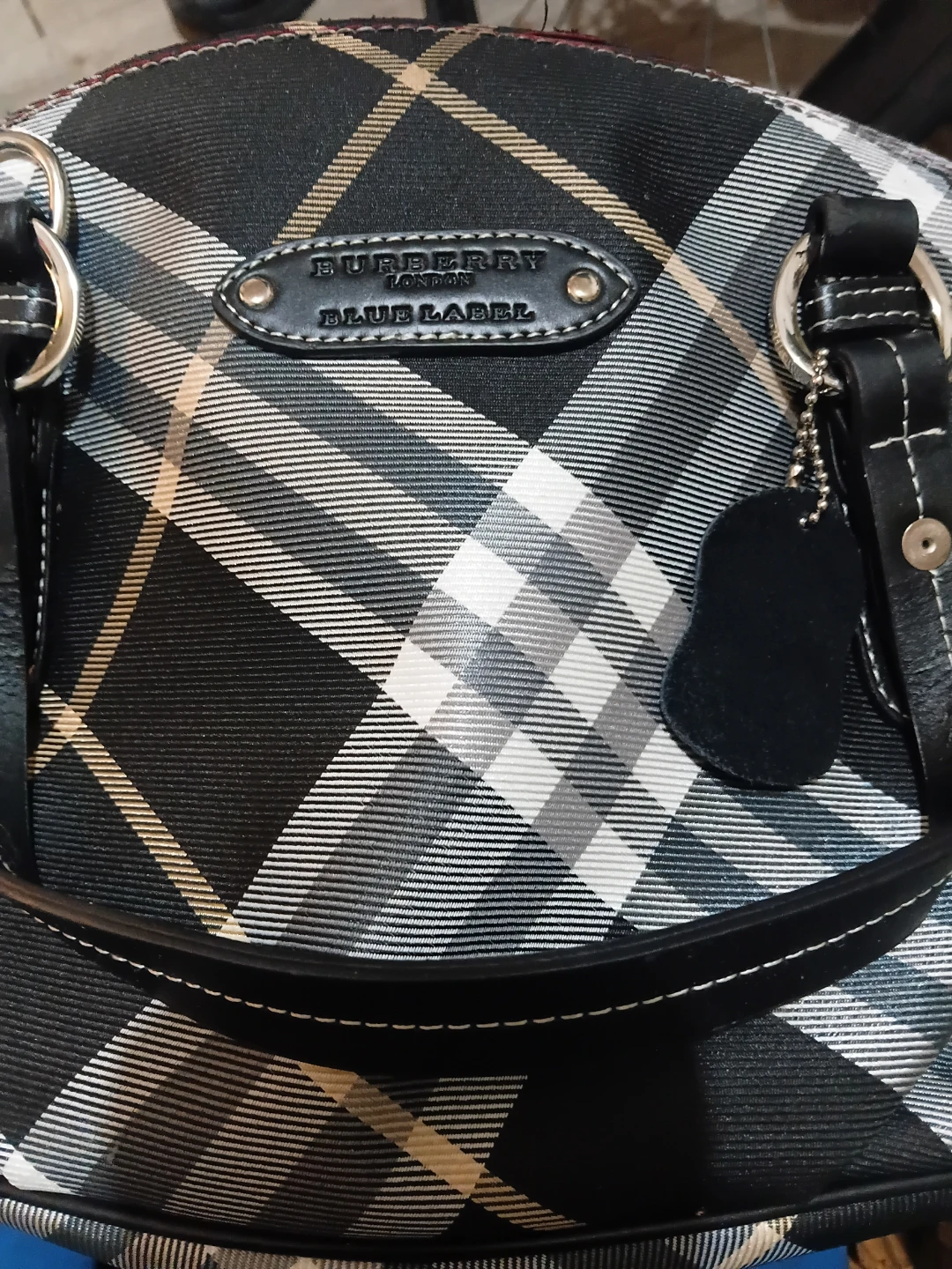 Burberry London Blue Label Plaid Handbag