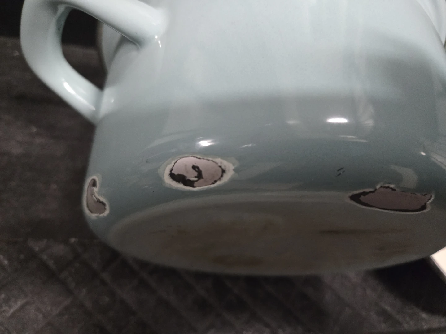 Le Creuset Blue Enamel 20cm Pot with Lid - Clean Inside - photo 4