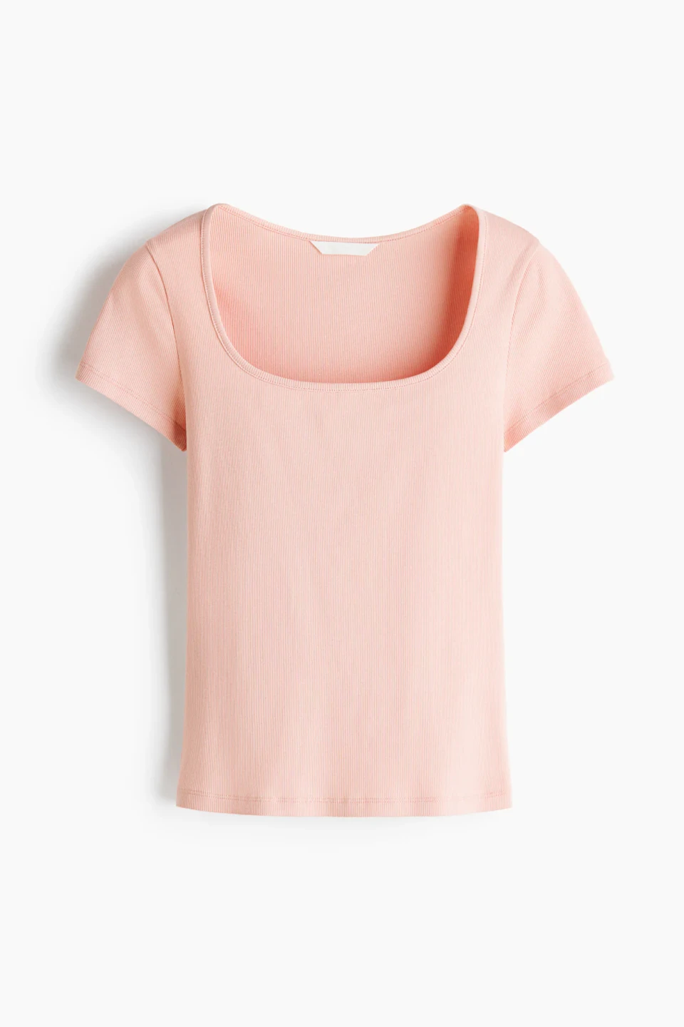 NWT H&M Ribbed Square Neck Top pink