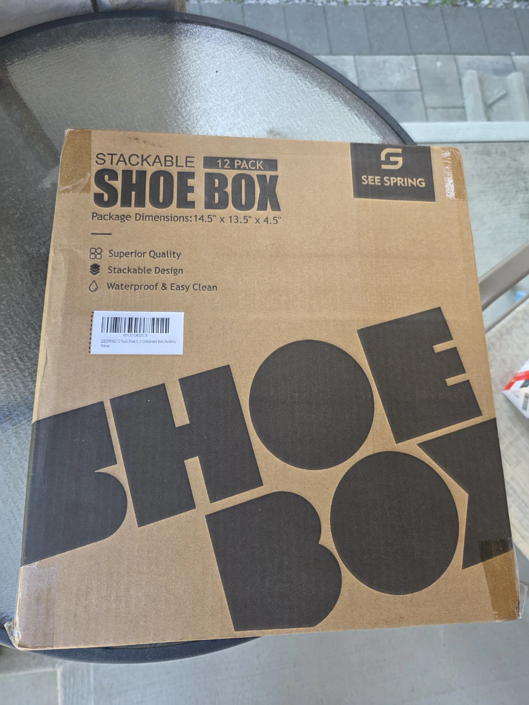 See Spring Stackable Shoe Boxes - 12 Pack