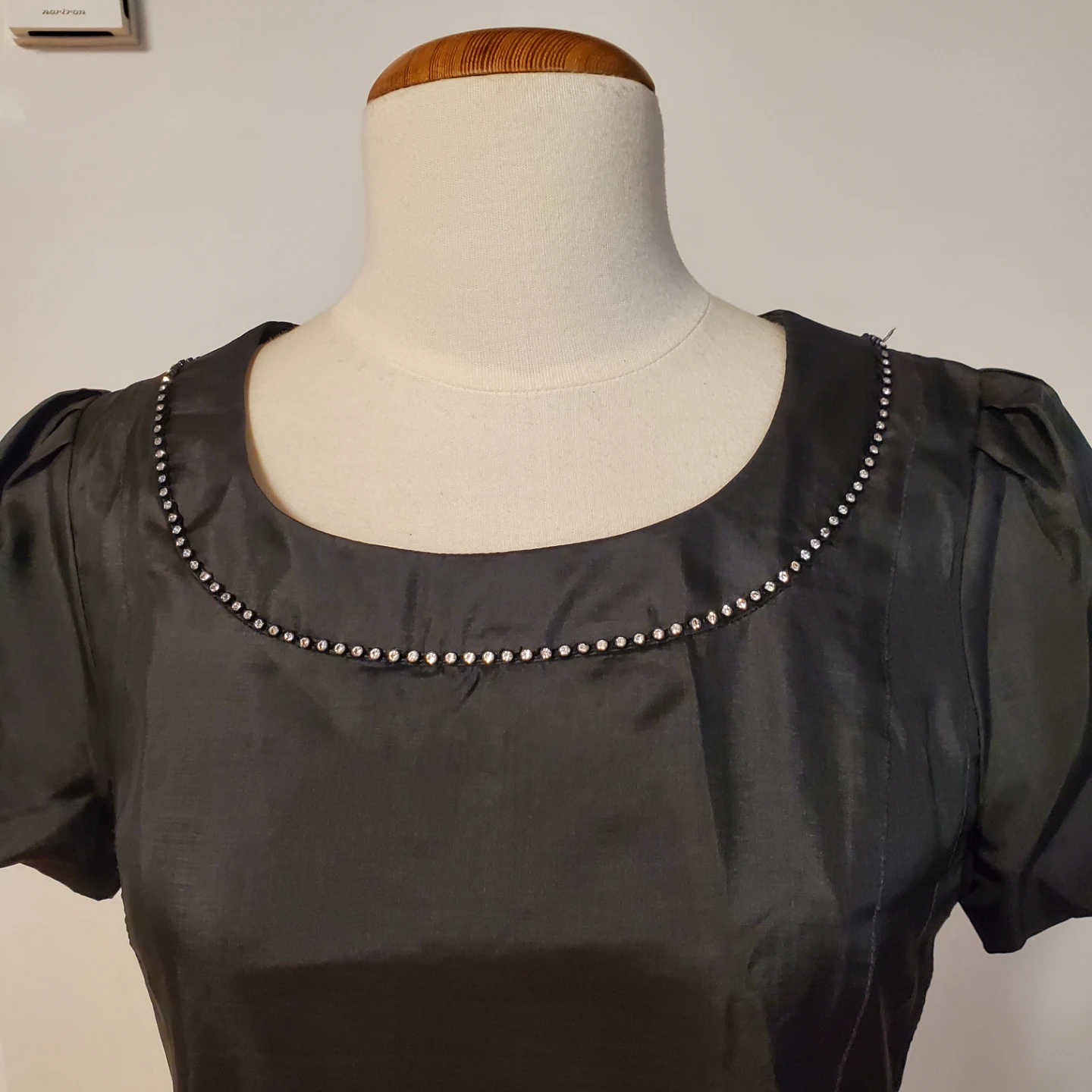 Black Dress with Embellished Neckline - photo 2
