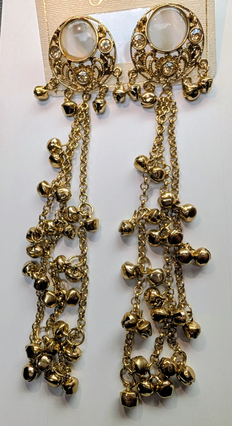 Gold Tone Kashmiri Jhumka Earrings