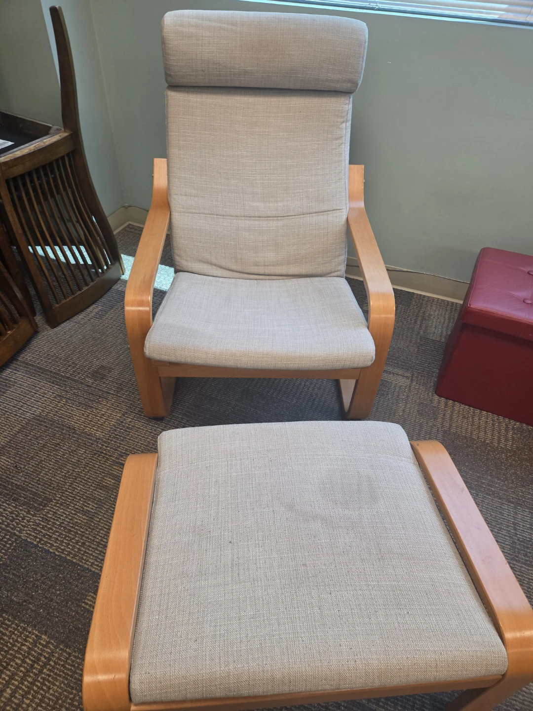 Comfortable Accent Chair with Ottoman - photo 2