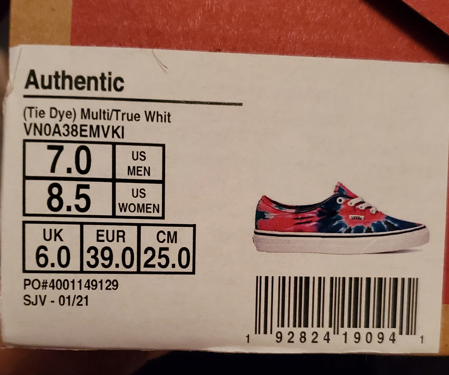 Vans Authentic Tie Dye Skate Shoes - photo 3
