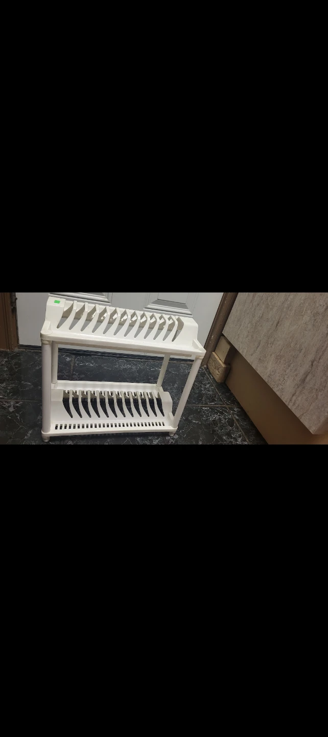 White 2-Tier Dish Rack - photo 2