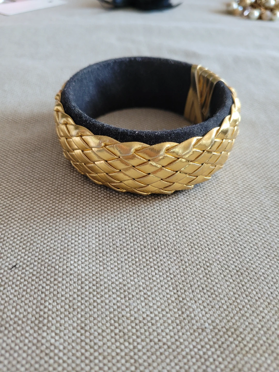 Gold Woven Cuff Bracelet