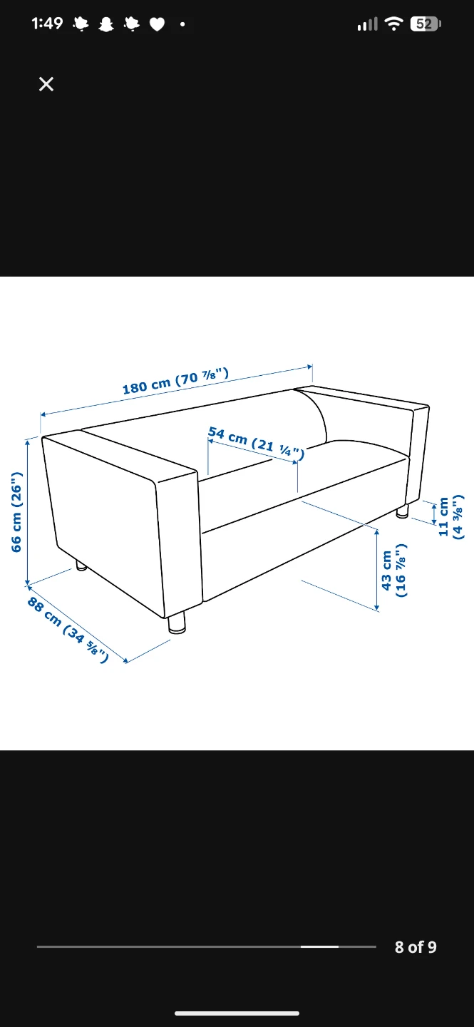 Grey ikea loveseat - photo 3