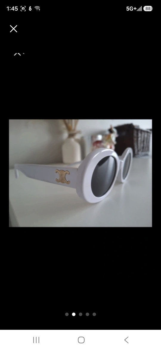 Celine White Oval Sunglasses - photo 4