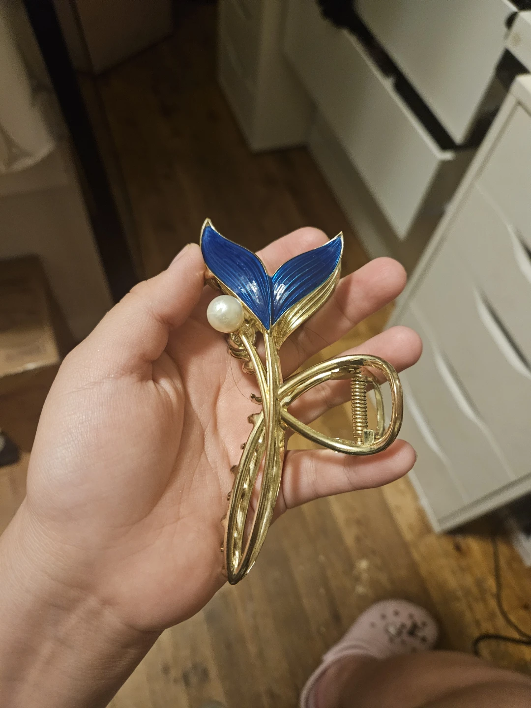 Gold Flower Hair Claw Clip - photo 5