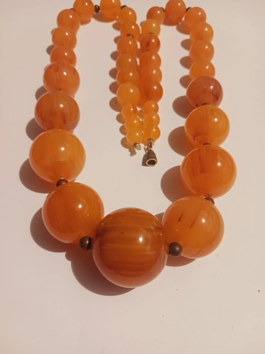Egg Yolk Butterscotch Amber Beaded Necklace