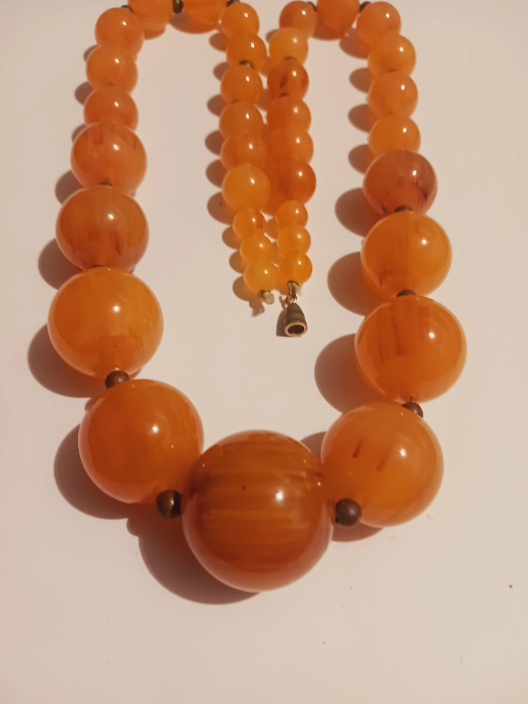 Egg Yolk Butterscotch Amber Beaded Necklace - photo 2