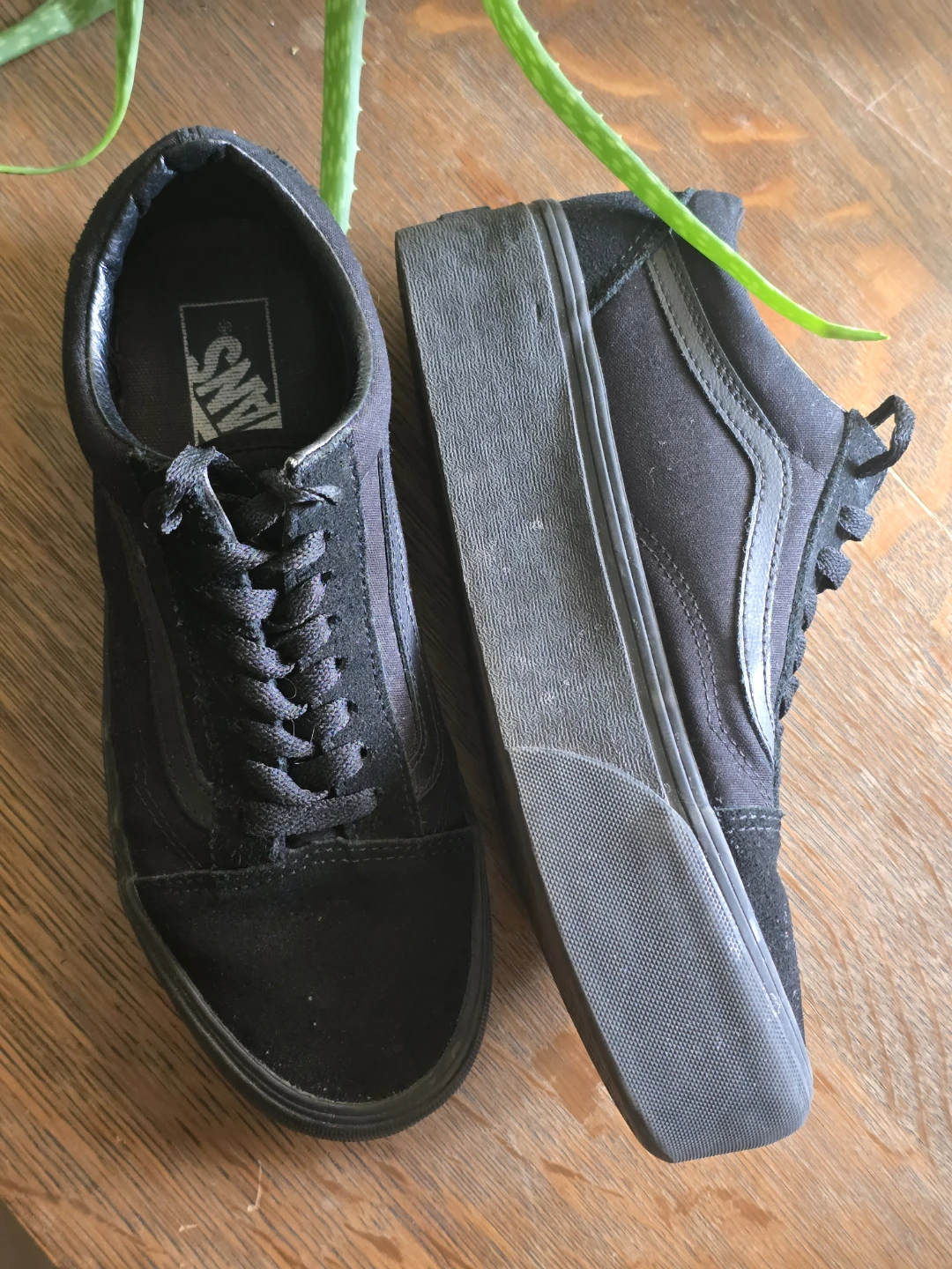 Platform Old Skool Vans - Black (Used) - photo 2
