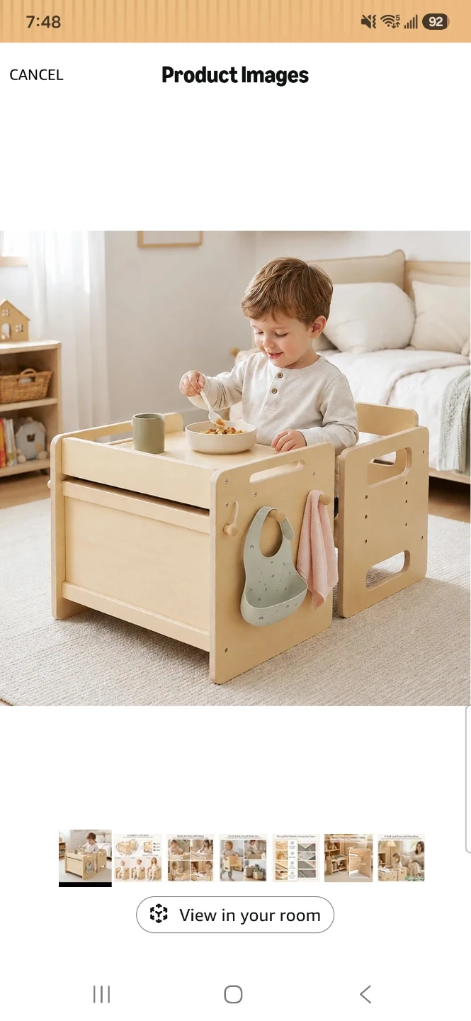Wooden Adjustable Kids Activity Table and Chair Set