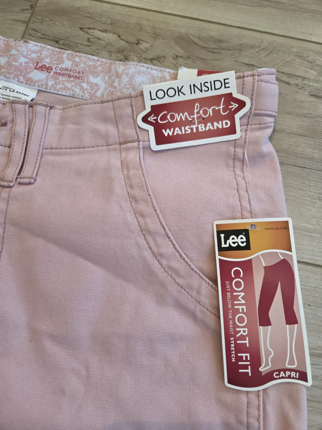 Lee Women's Capri Pants Size 12 Medium Pink Comfort Fit - photo 2